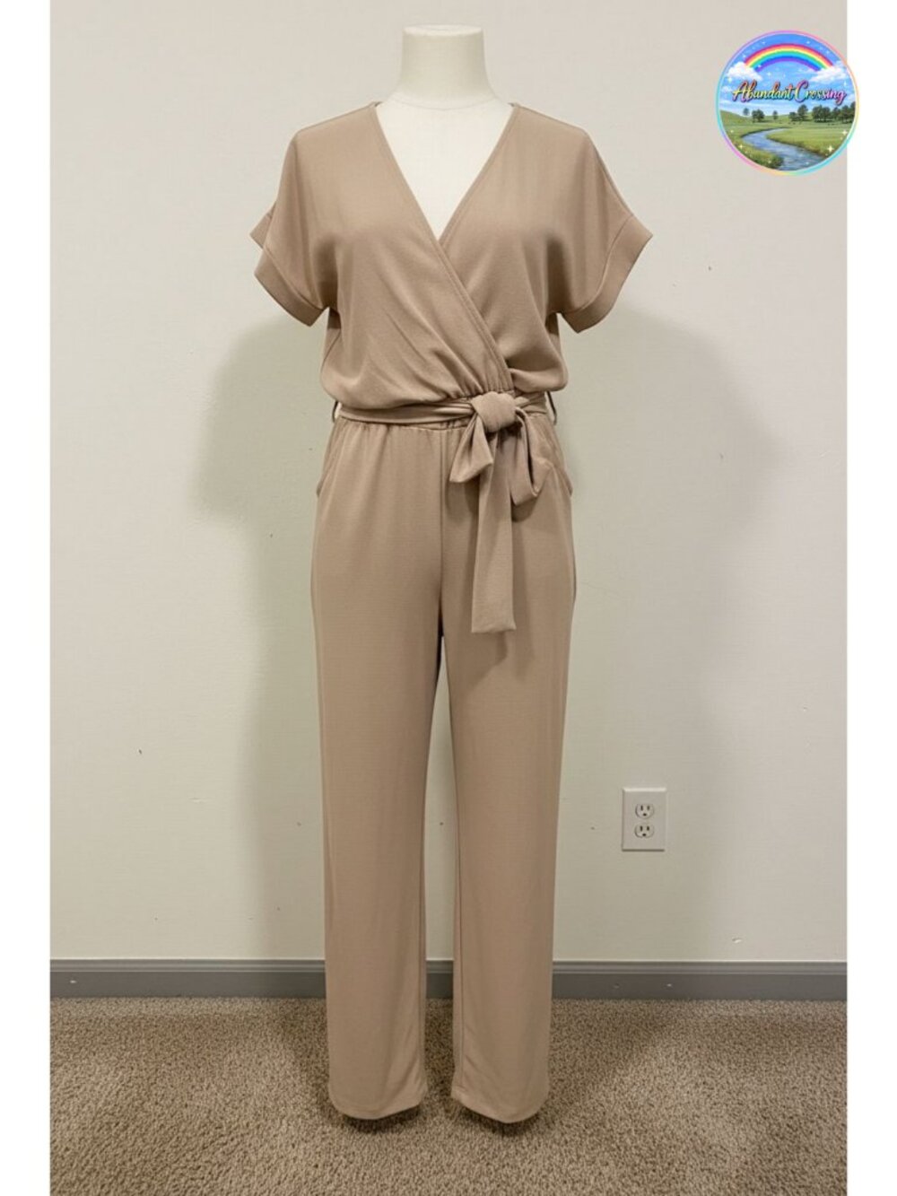 Women's One Piece Jumpsuit Dressy Casual Wide Leg Belted